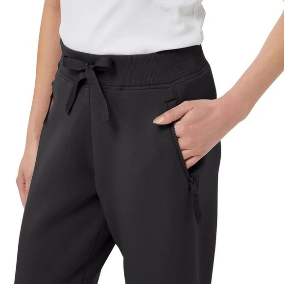 Kirkland Signature Women's M Scuba Jogger Pants With Zipper Pockets Black - Picture 3 of 12